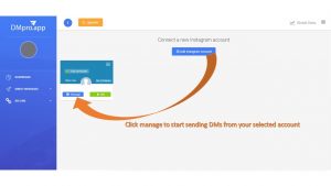Click on “Manage” to access the features on DMpro
