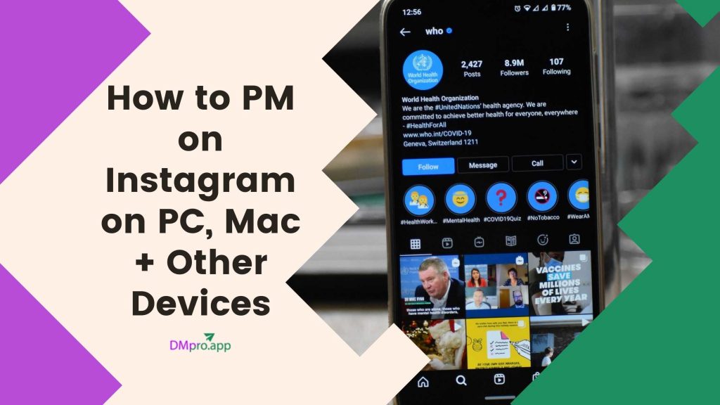 how to pm on instagram