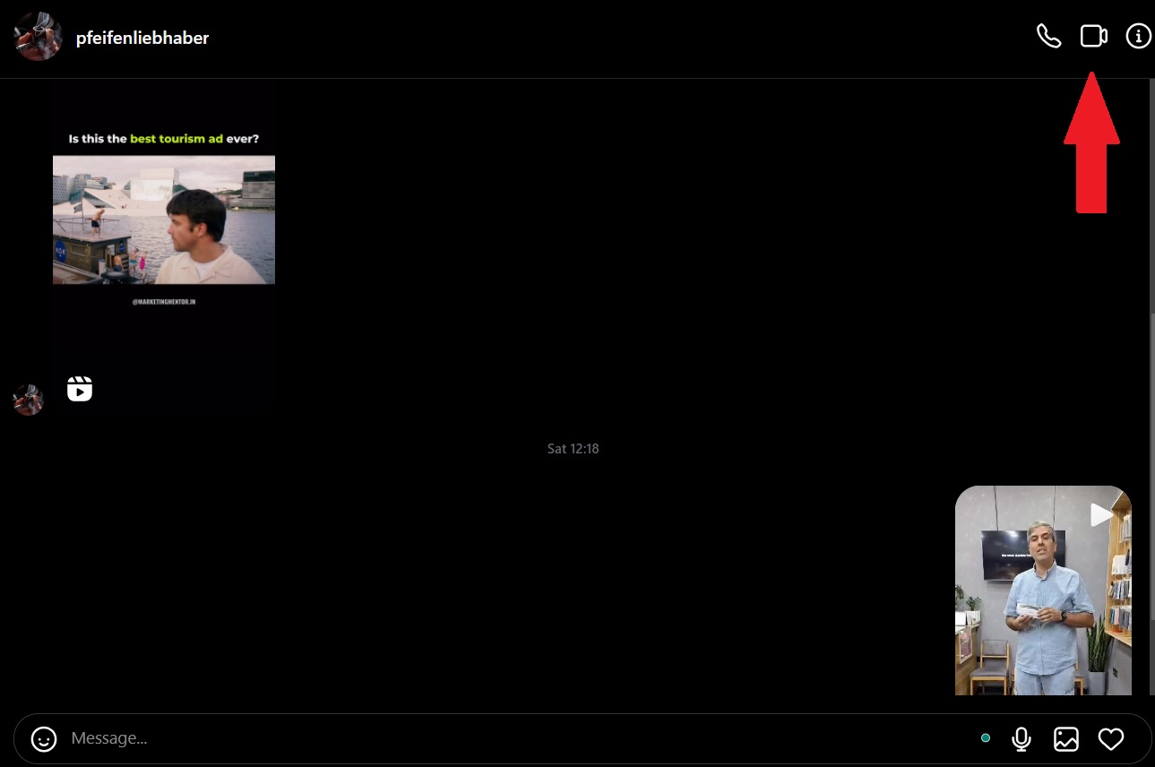 How to Send Videos on Instagram DM - click on video