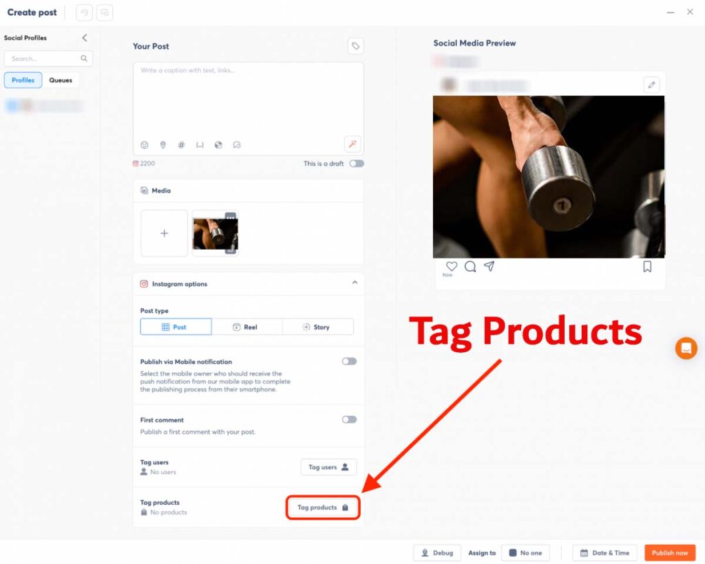 tag products in Instagram shop