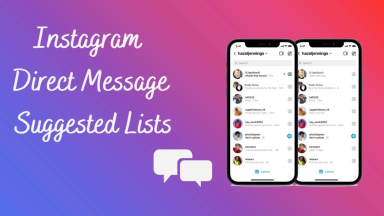 Instagram Direct Message Suggested Lists