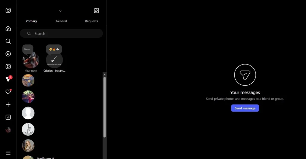 access a private chat