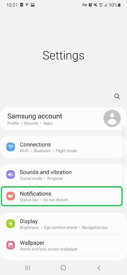 turn on notifs on android