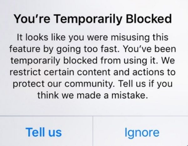 instagram dm blocked