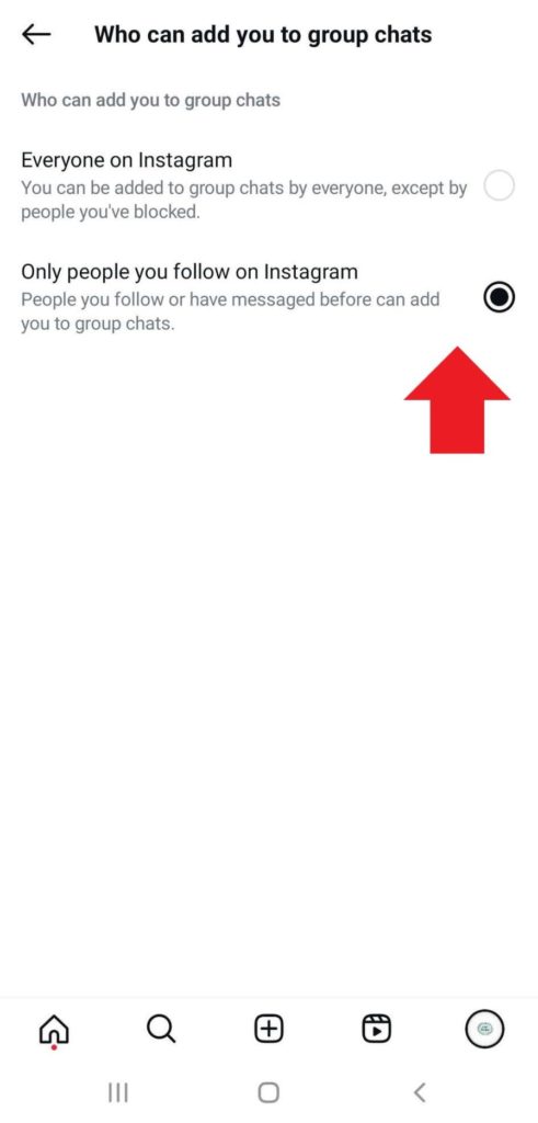 who can add you to group chats on Instagram
