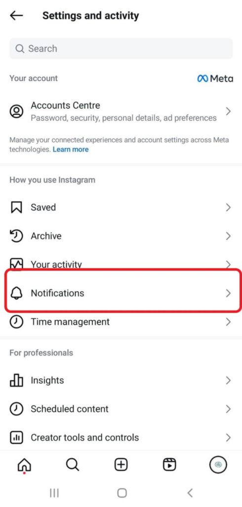 how to turn off message notifications on Instagram