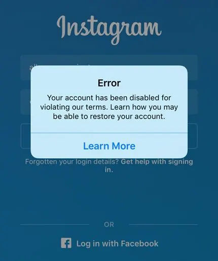 Can Instagram ban for DM