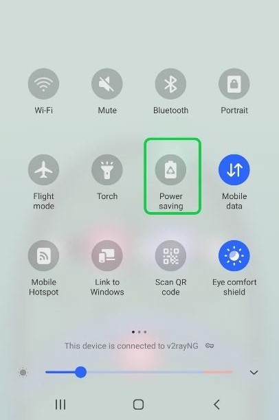 turn off power mode Android