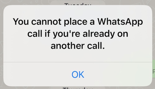 what does unavailable mean on whatsapp: Busy on Another Call