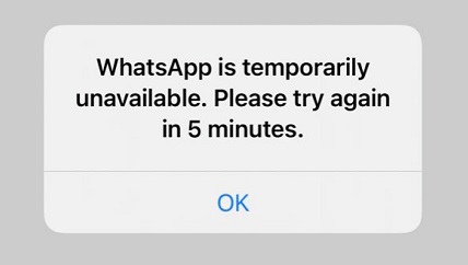 what does unavailable mean on whatsapp: Server Downtime