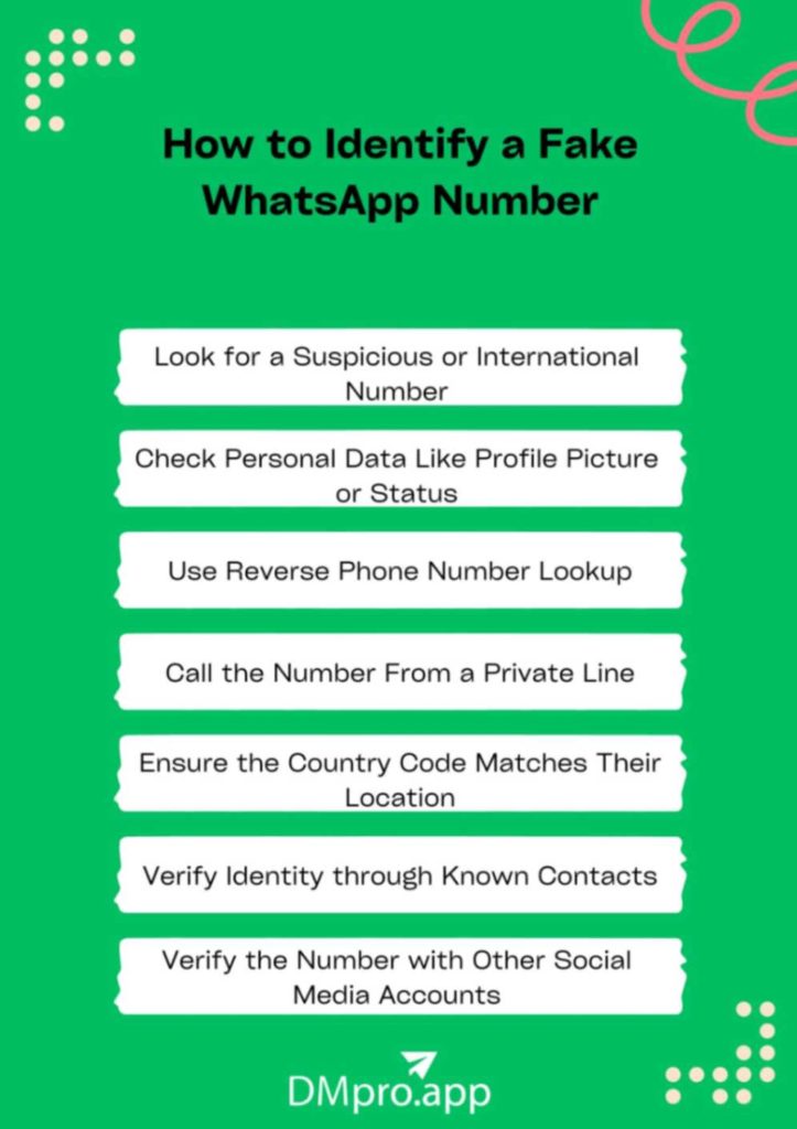 how to identify fake whatsapp number