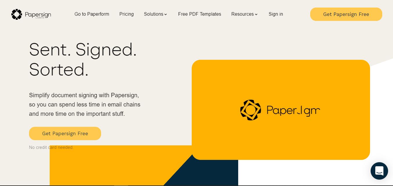 papersign homepage