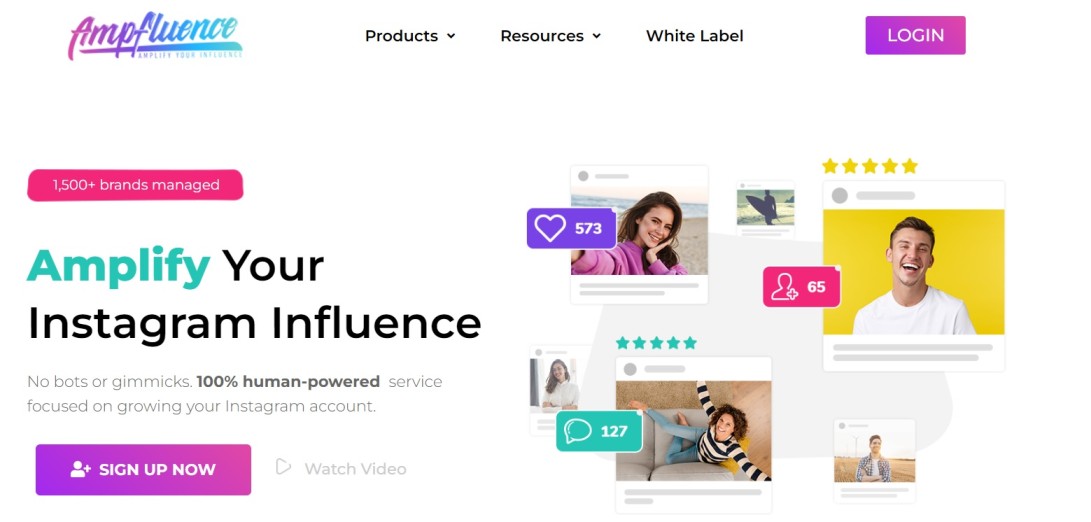 Ampfluence Homepage