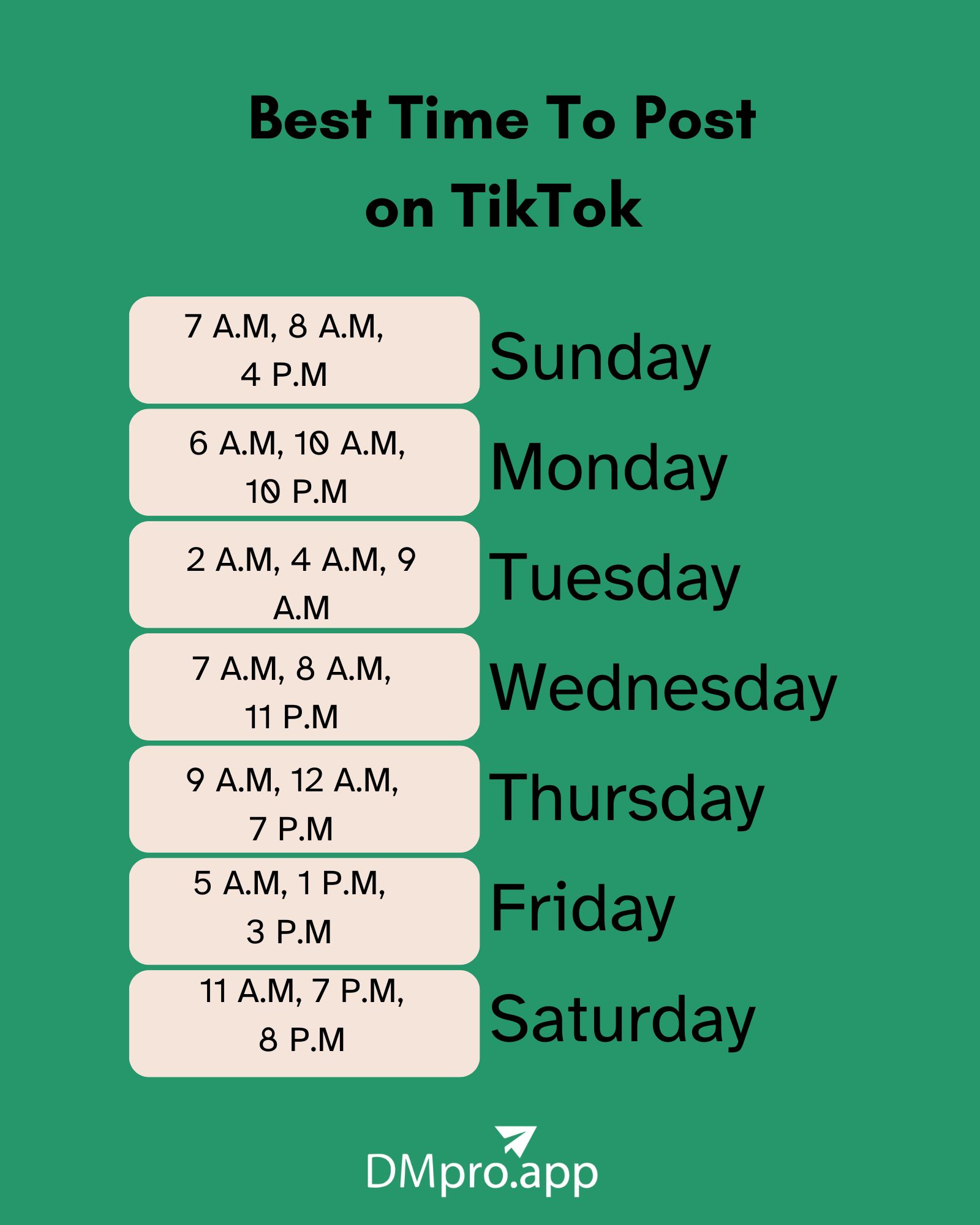 Best time to post on TikTok