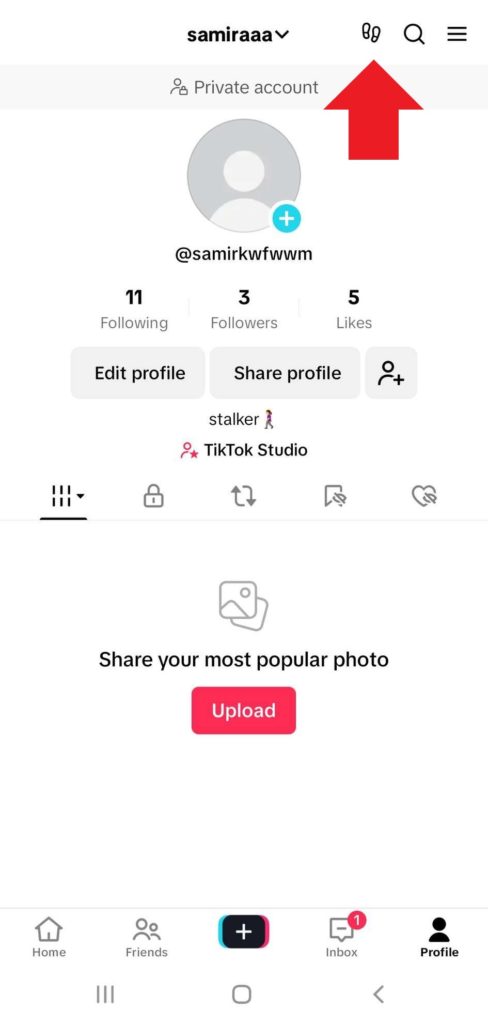 foorprint on tiktok profile