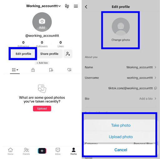 edit business account profile on tiktok 