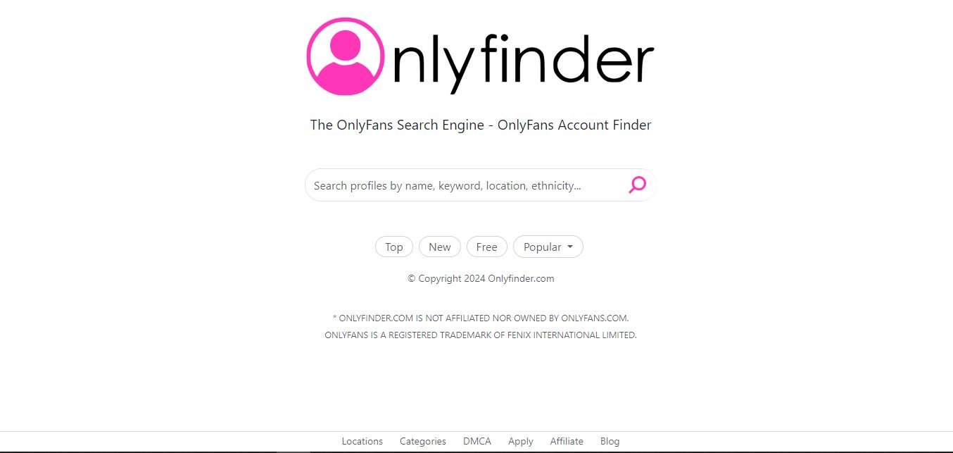 onlyfinder homepage