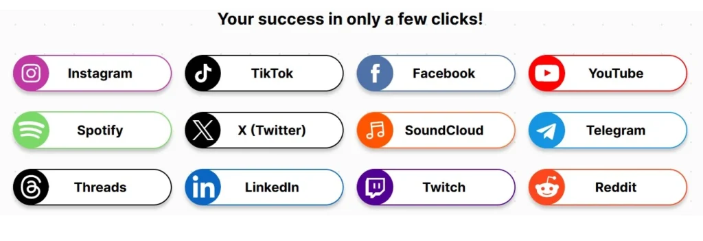 multi social platform support