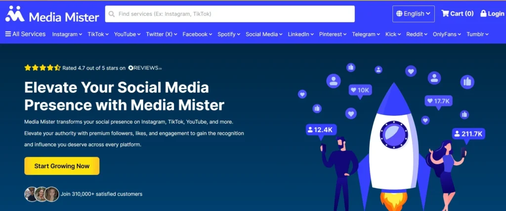 Media Mister homepage