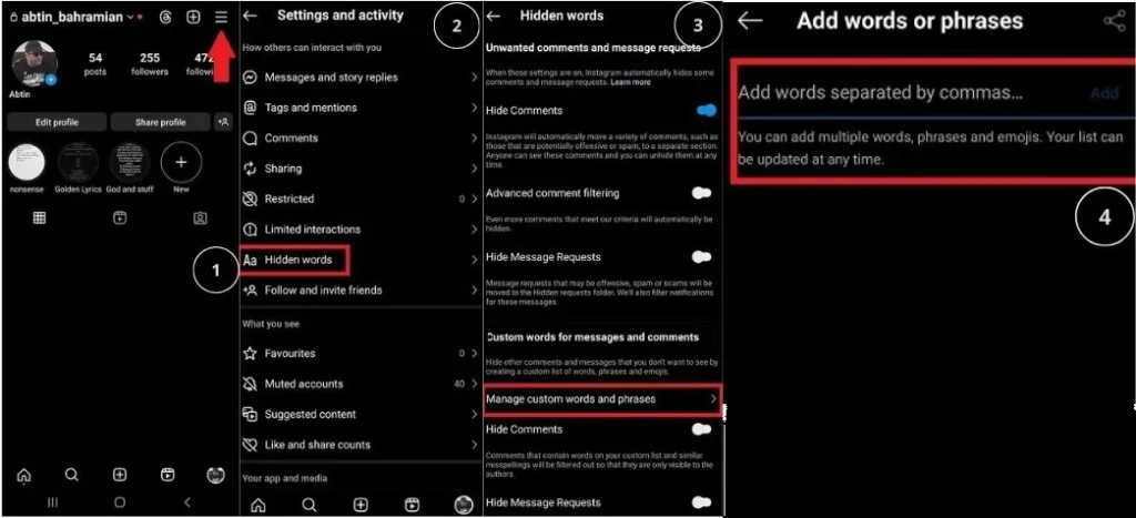 Using Hidden Words - How to Hide Messages on Instagram