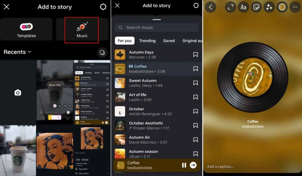 How to Add Music to Instagram Stories (Method 2)