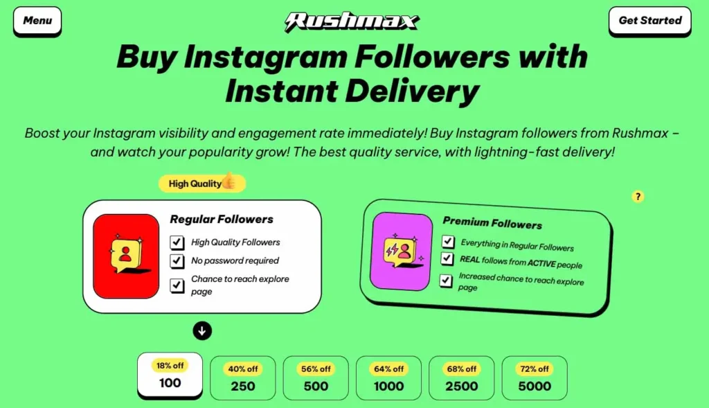 Rushmax Instagram follower 