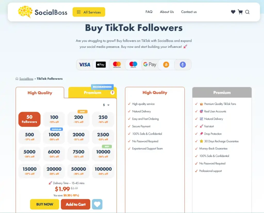 Socialboss tiktok buy followers service