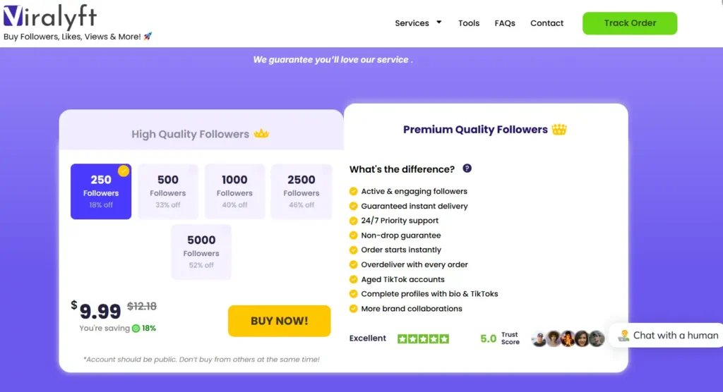 buy TikTok followers from Viralyft