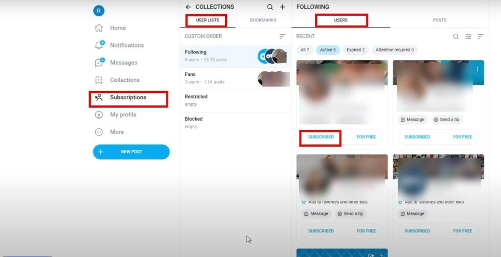 Cancel OnlyFans Subscriptions