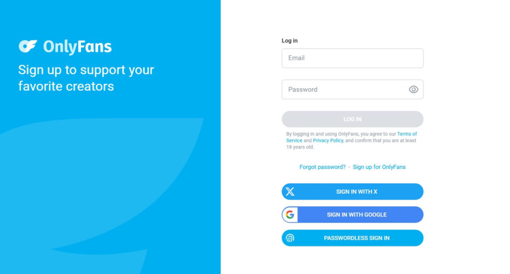 OnlyFans Signup