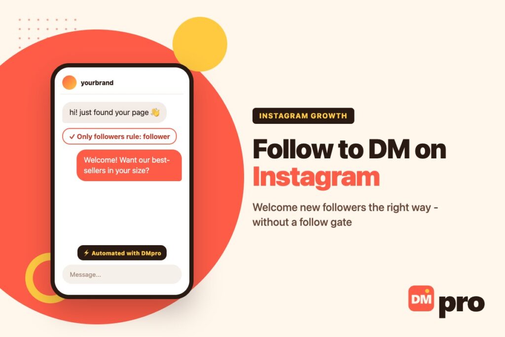 Follow to DM on Instagram - DMpro guide cover