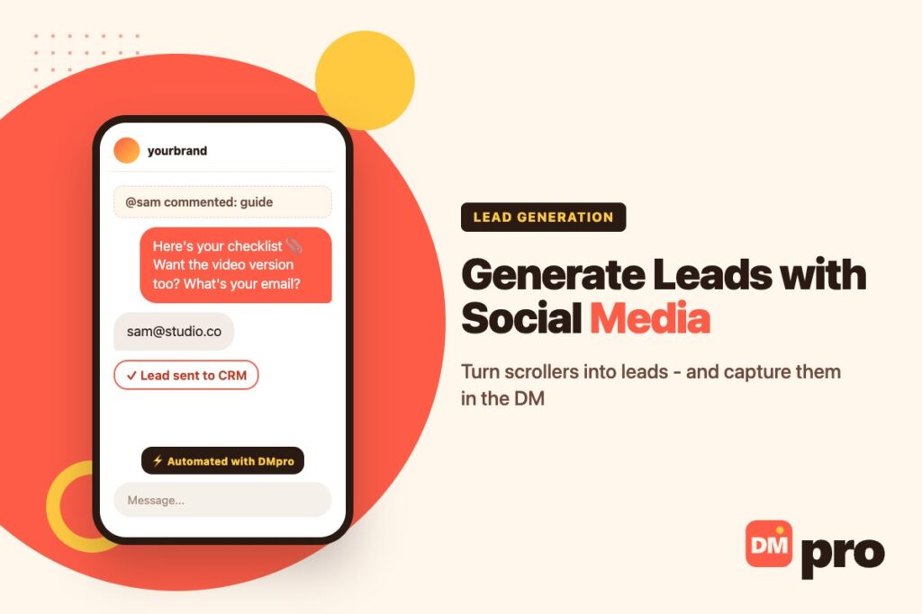 How to generate leads with social media and capture them in the DM