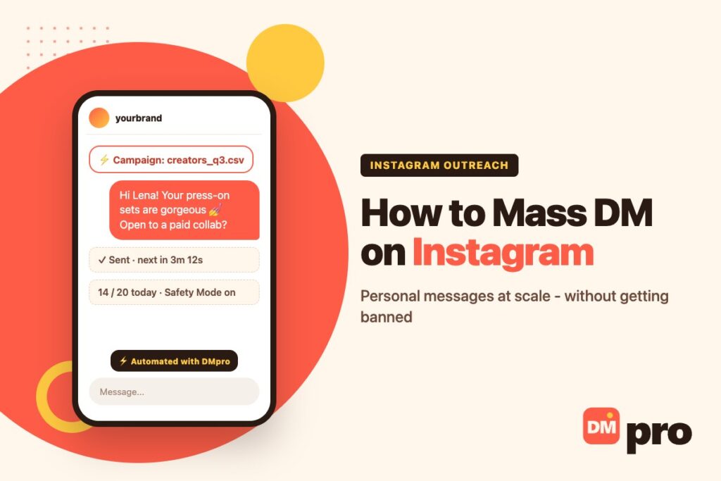 How to mass DM on Instagram without getting banned - DMpro guide