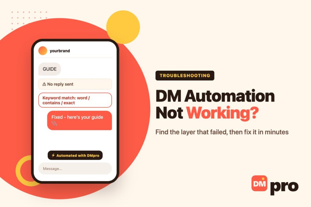 DM Automation Not Working? - DMpro guide cover