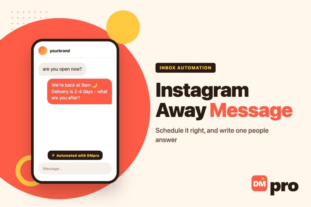 Instagram Away Message - DMpro guide cover