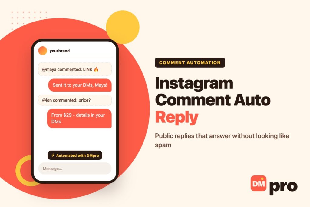 Instagram Comment Auto Reply - DMpro guide cover
