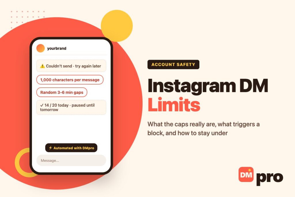 Instagram DM limits: the real caps, what triggers a block and how to stay under