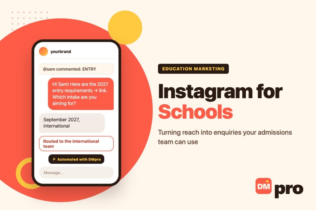 Instagram education marketing: a keyword comment answered with entry requirements