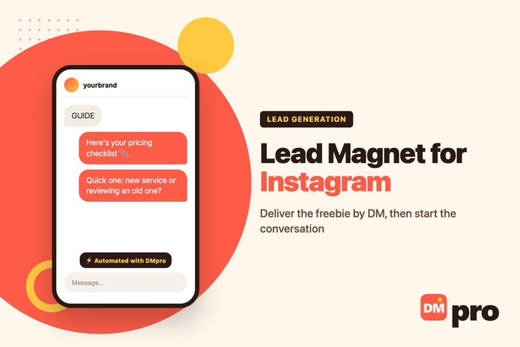 Lead Magnet for Instagram - DMpro guide cover