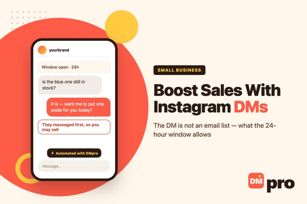 Boosting small business sales with Instagram DMs inside the messaging window