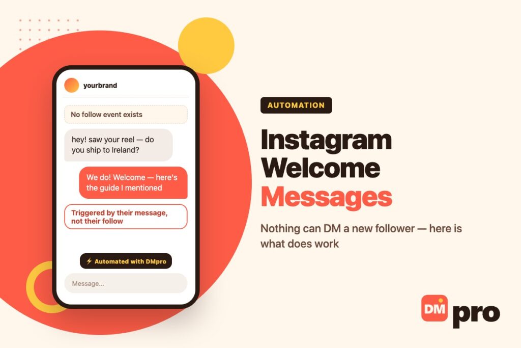 Instagram welcome messages and the triggers that actually fire