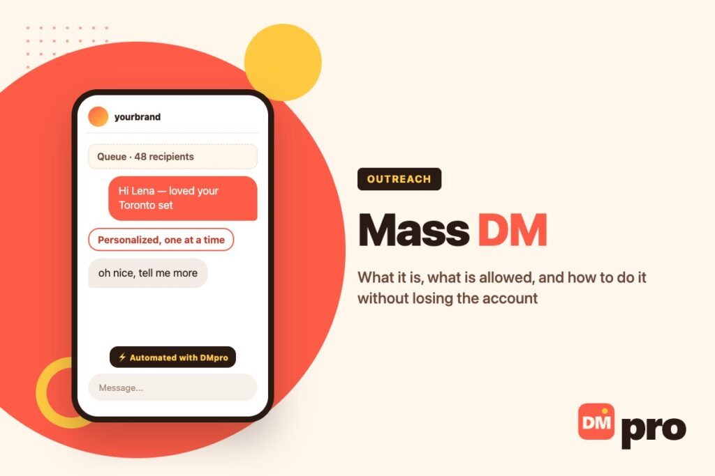 A mass DM campaign queue sending personalized Instagram messages