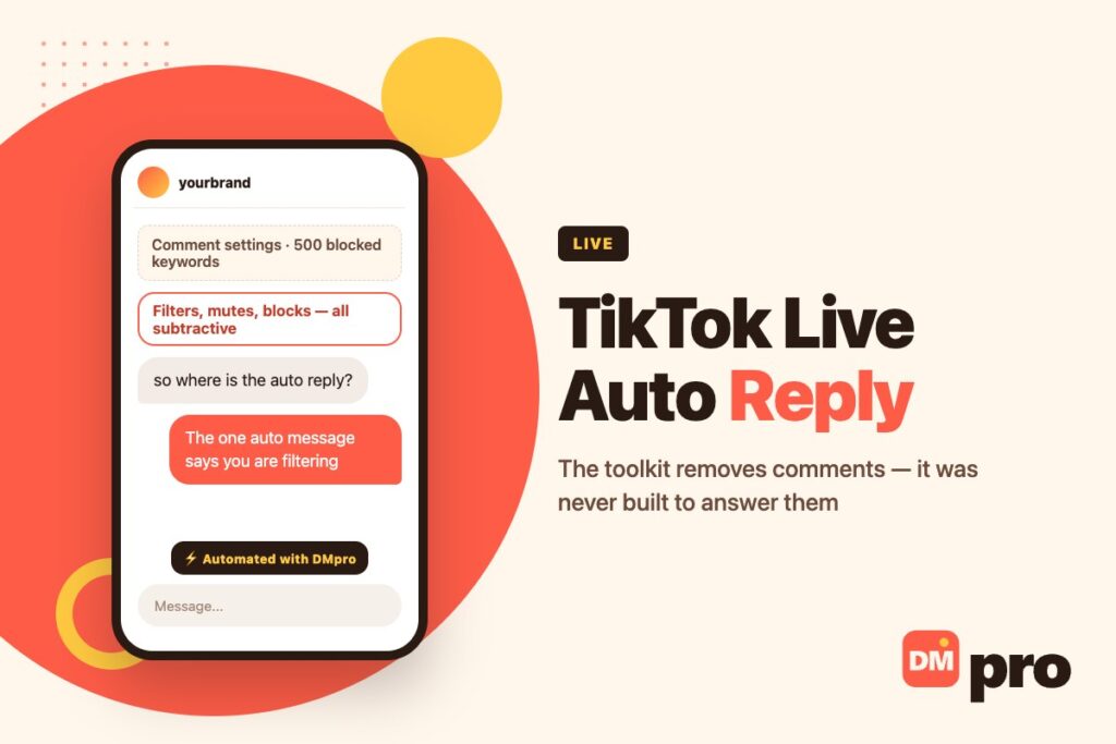 TikTok LIVE comment controls remove comments rather than answer them